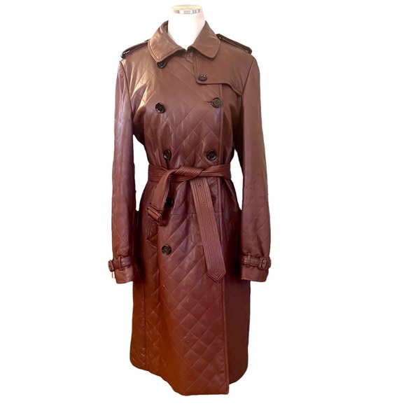 Burberry Jackets & Blazers - BURBERRY LONDON QUILTED LEATHER TRENCH COAT Medium